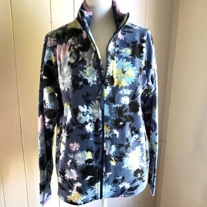 VERA BRADLEY Womens Fleece Jacket Chrysanthemum Crush Size 2 Extra Small NEW